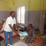 DR.S.RAJENDRAN AINP President Provided sarees for old people at Old age home