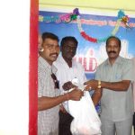 DR.S.RAJENDRAN AINP PRESIDENT Provided rice for Association Members families During flood