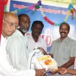 DR.S.RAJENDRAN AINP PRESIDENT Provided rice for Association Members families During flood