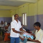 DR.S.RAJENDRAN AINP President Provided sarees for old people at Old age home
