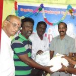 DR.S.RAJENDRAN AINP PRESIDENT Provided rice for Association Members families During flood