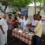DR.S.RAJENDRAN AINP President aliong with V.N.RAVI Virugambakkam MLA Distributed Nilavembu kazhayam to people at saligramam library which was financed by ALL INDIA NEWSPAPER EDITORS AND PUBLISHERS ASSOCIATION