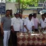 DR.S.RAJENDRAN AINP President aliong with V.N.RAVI Virugambakkam MLA Distributed Nilavembu kazhayam to people at saligramam library which was financed by ALL INDIA NEWSPAPER EDITORS AND PUBLISHERS ASSOCIATION